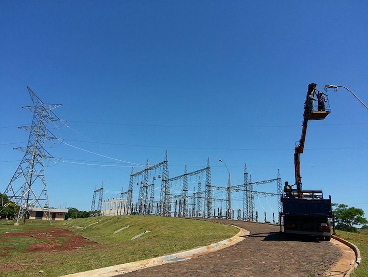 Vista general de una subestación eléctrica